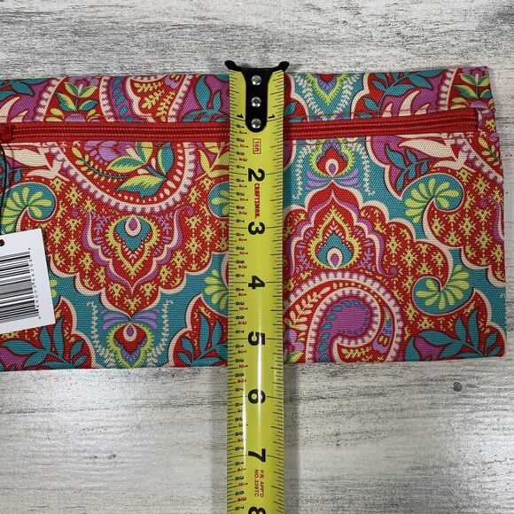 Vera Bradley Lighten Up Pencil Pouch Paisley in Paradise NWT Stocking Stuffer - Picture 5 of 6